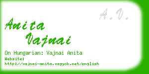 anita vajnai business card